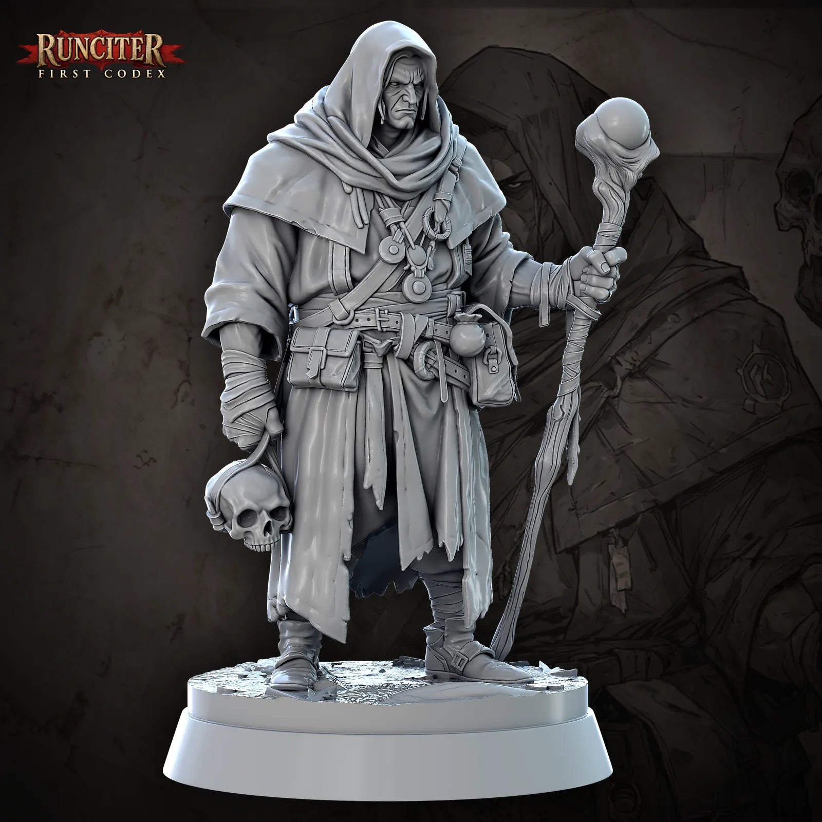 Umbrage, The Skullbearer · Male Drow Warlock