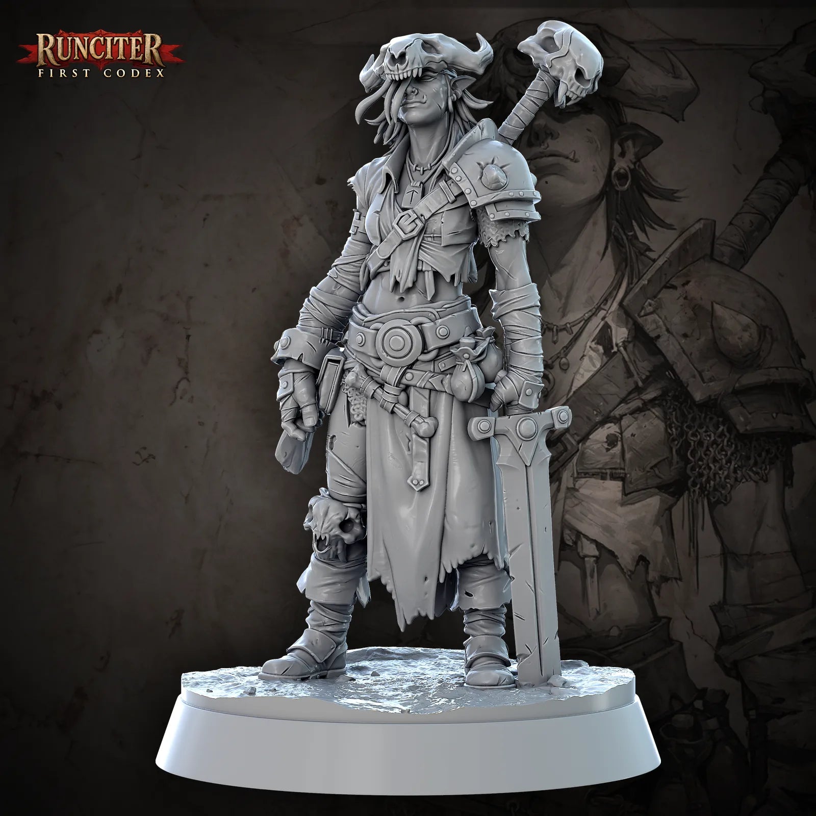 Ursa Skullbearer · Female Half Orc Fighter