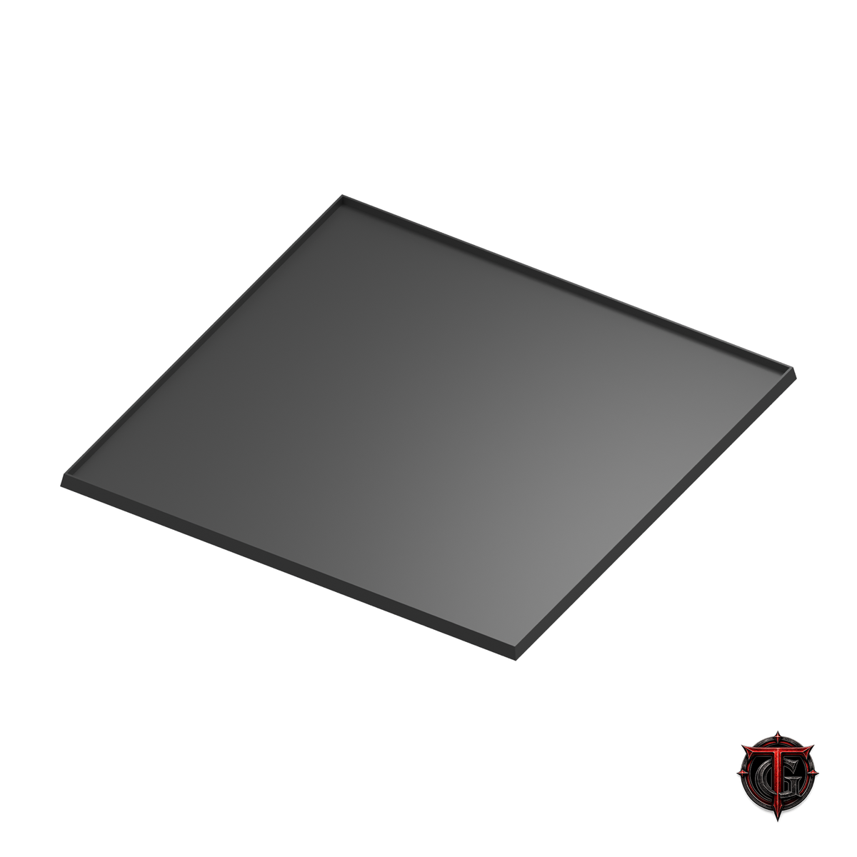 Black 25mm square-base movement tray in a 8x8 formation, 200x200mm nominal footprint.