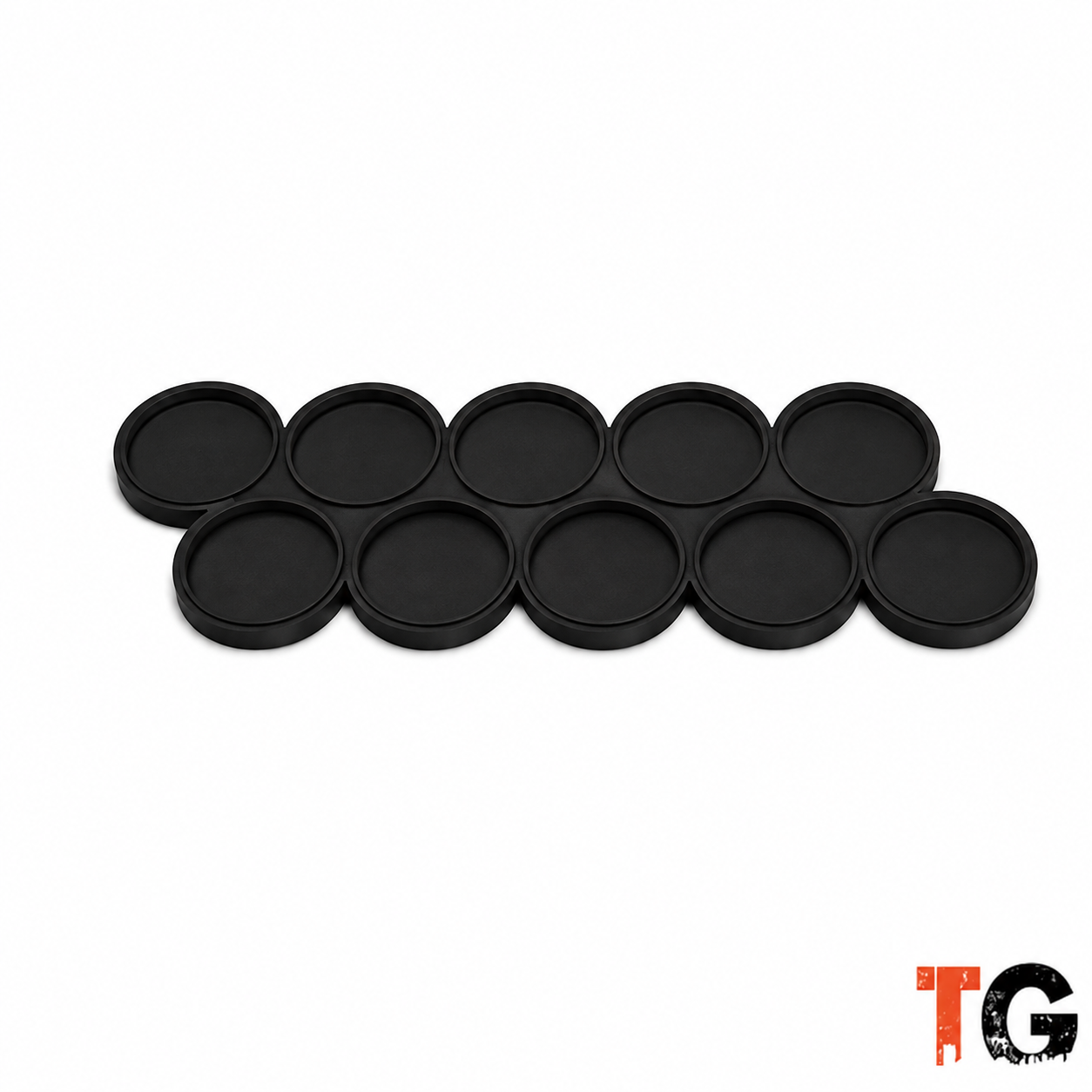 25mm Movement Tray - 10 Models - 5x5 - 2 Rows Straight