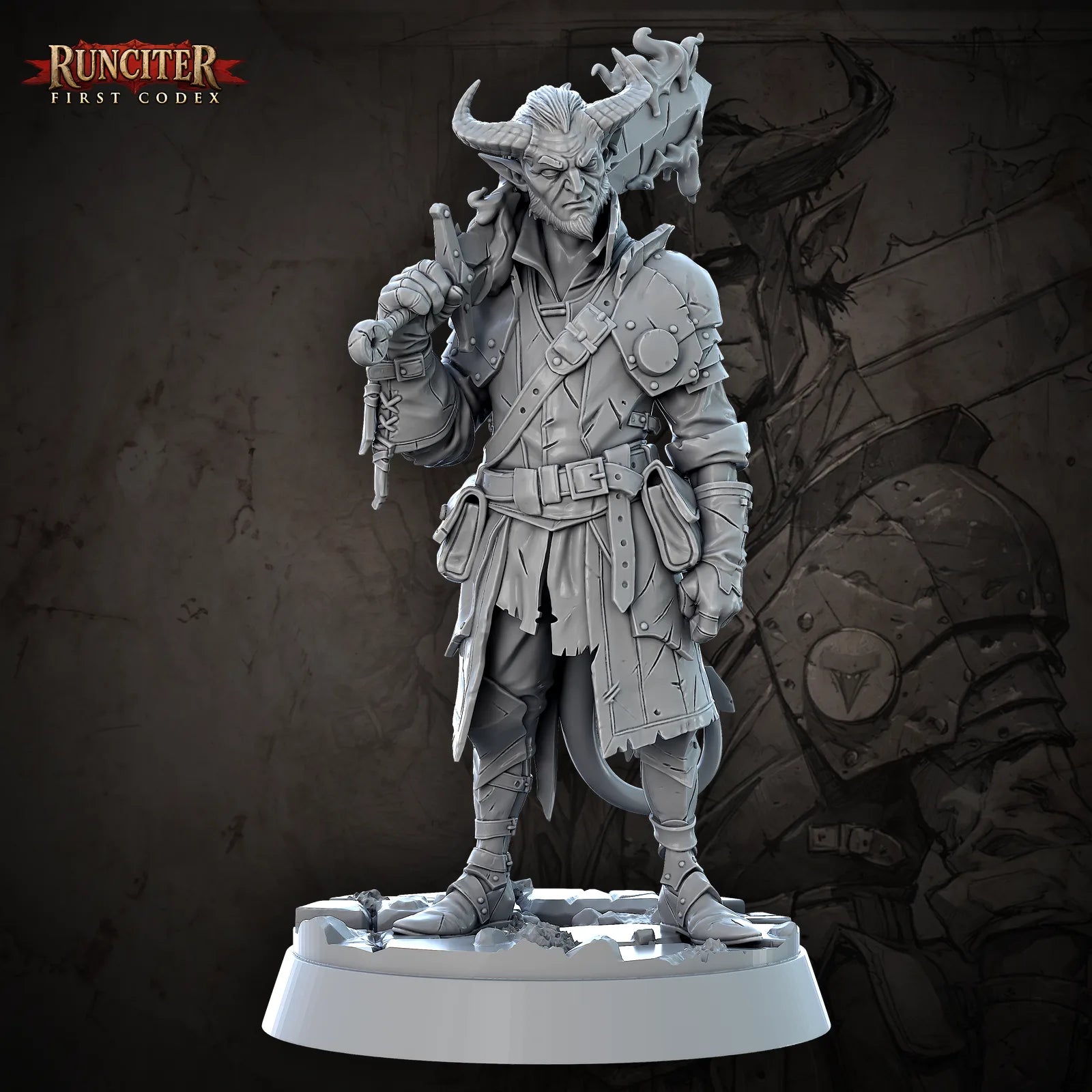 Rhys, the Everburning · Male Tiefling Fighter