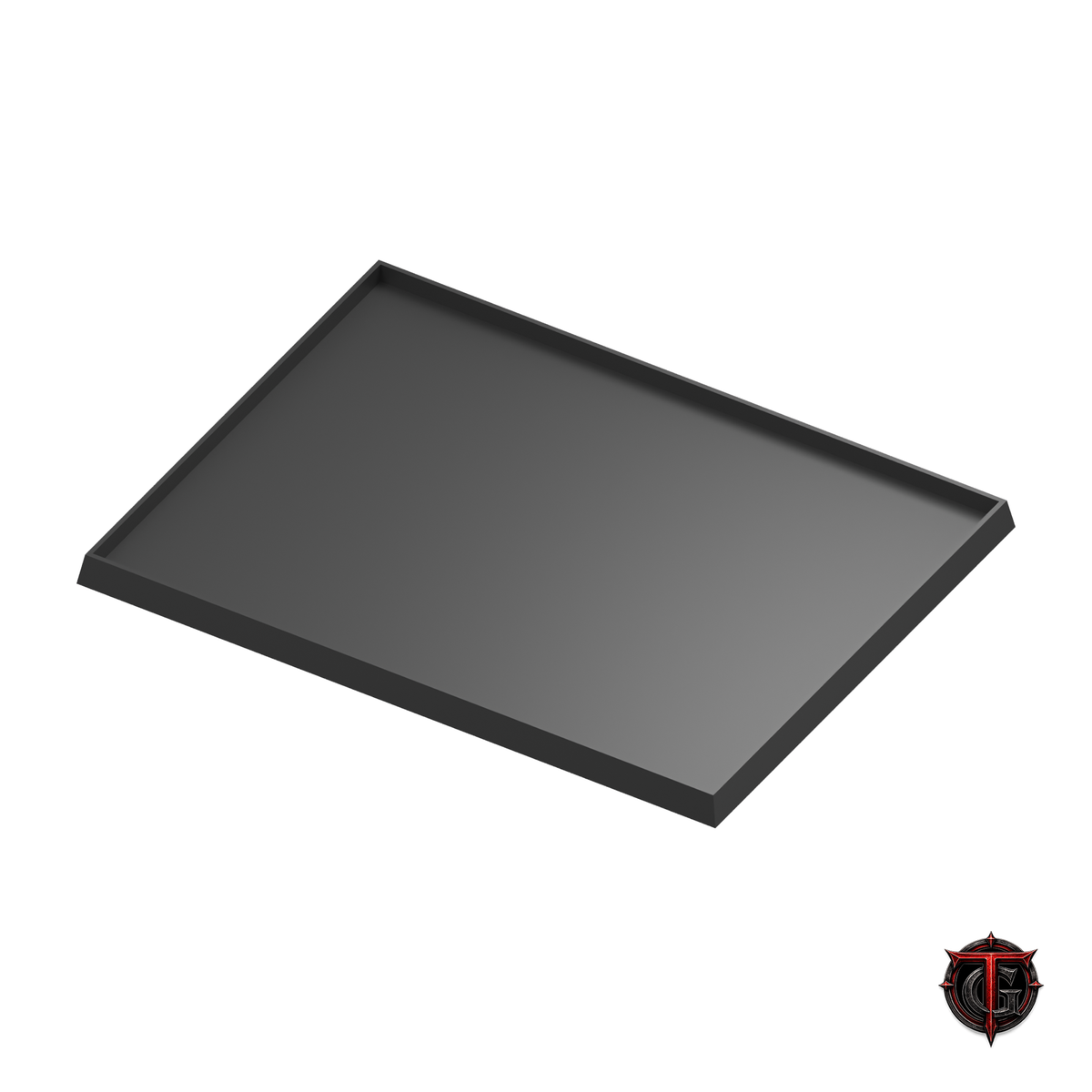 Black 30mm square-base movement tray in a 4x3 formation, 120x90mm nominal footprint.