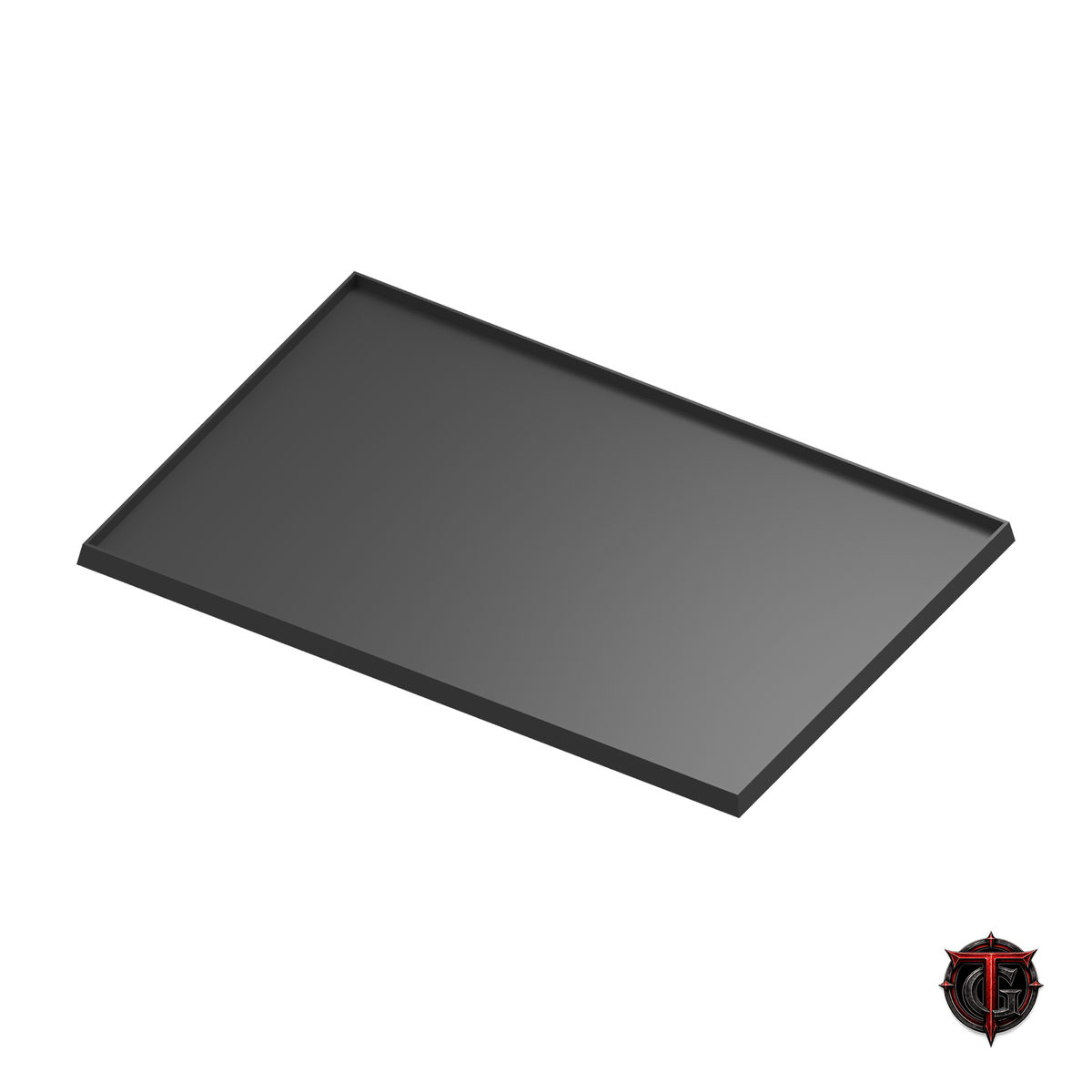 Black 30mm square-base movement tray in a 6x4 formation, 180x120mm nominal footprint.