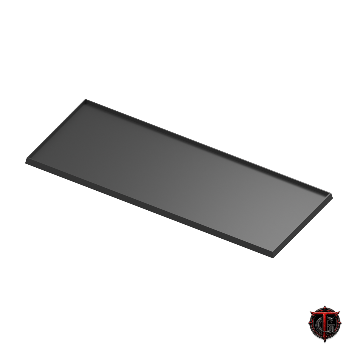 Black 30mm square-base movement tray in a 8x3 formation, 240x90mm nominal footprint.