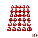 30pc Numbered Would Token Set