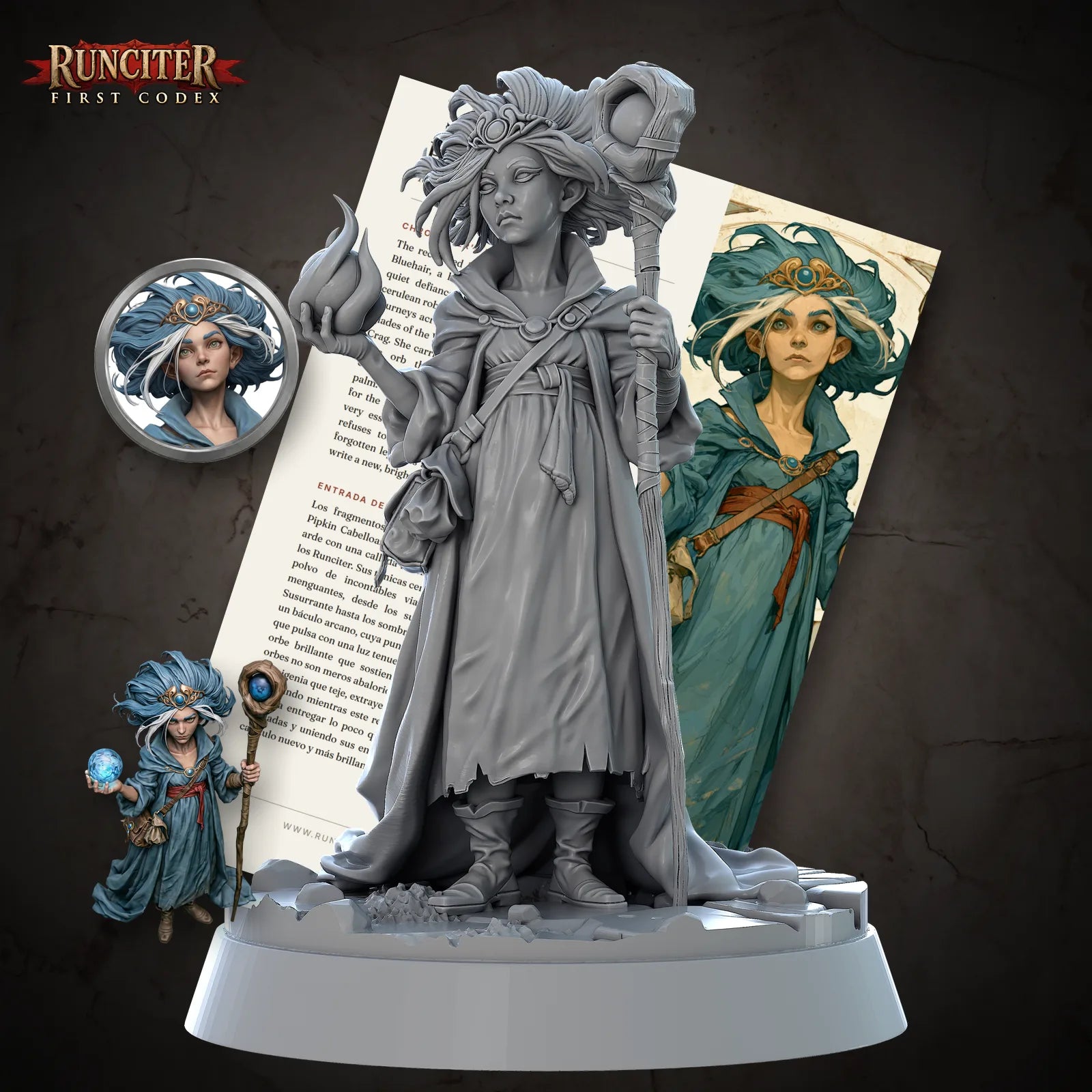 Pipkin Bluehair · Female Halfling Sorcerer