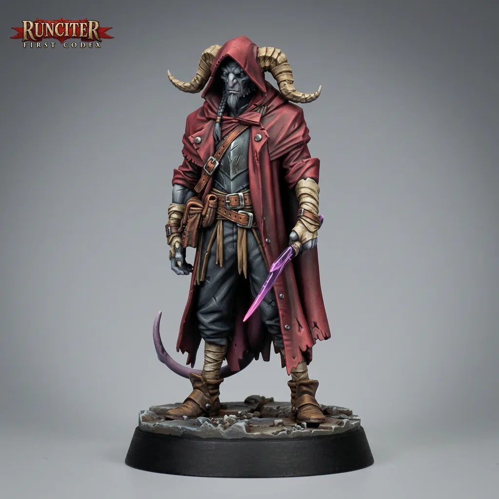 Karnak, the Crimson Shade · Male Tiefling Warlock