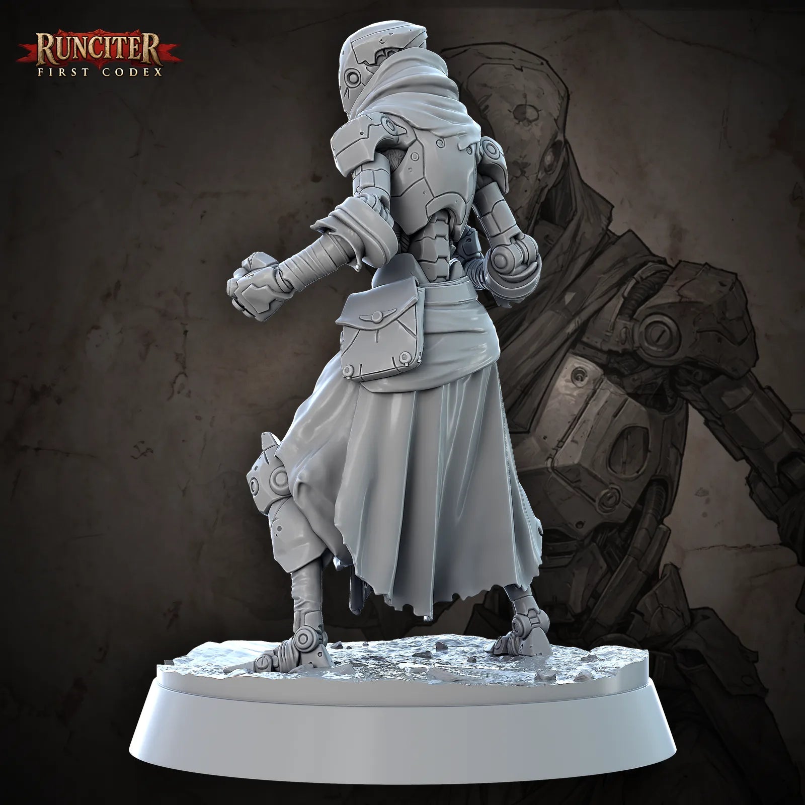 Aura, the Bronze Whisper · Female Warforged Monk