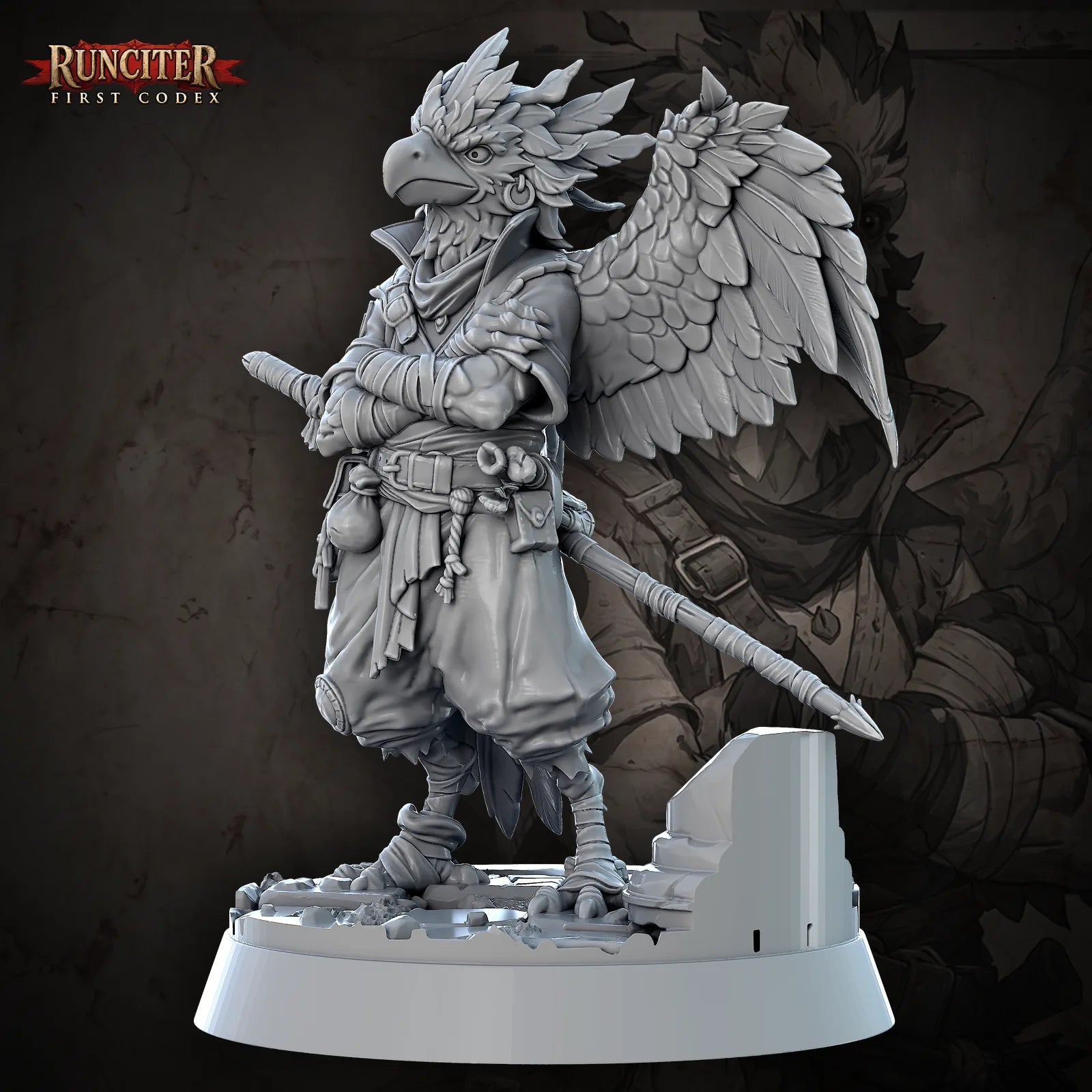 Kestrel Featherfall · Female Aarakocra Monk
