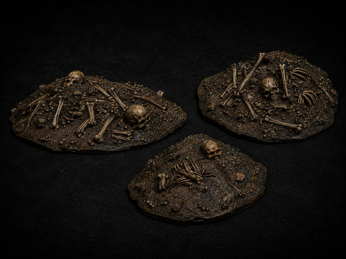Bone pile terrain pack, 32mm, unpainted resin