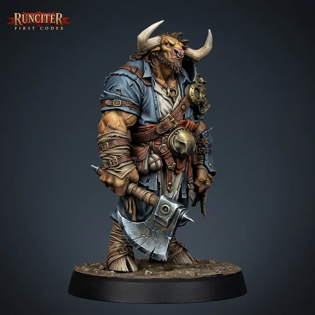 Borin Stonehoof · Male Minotaur Barbarian