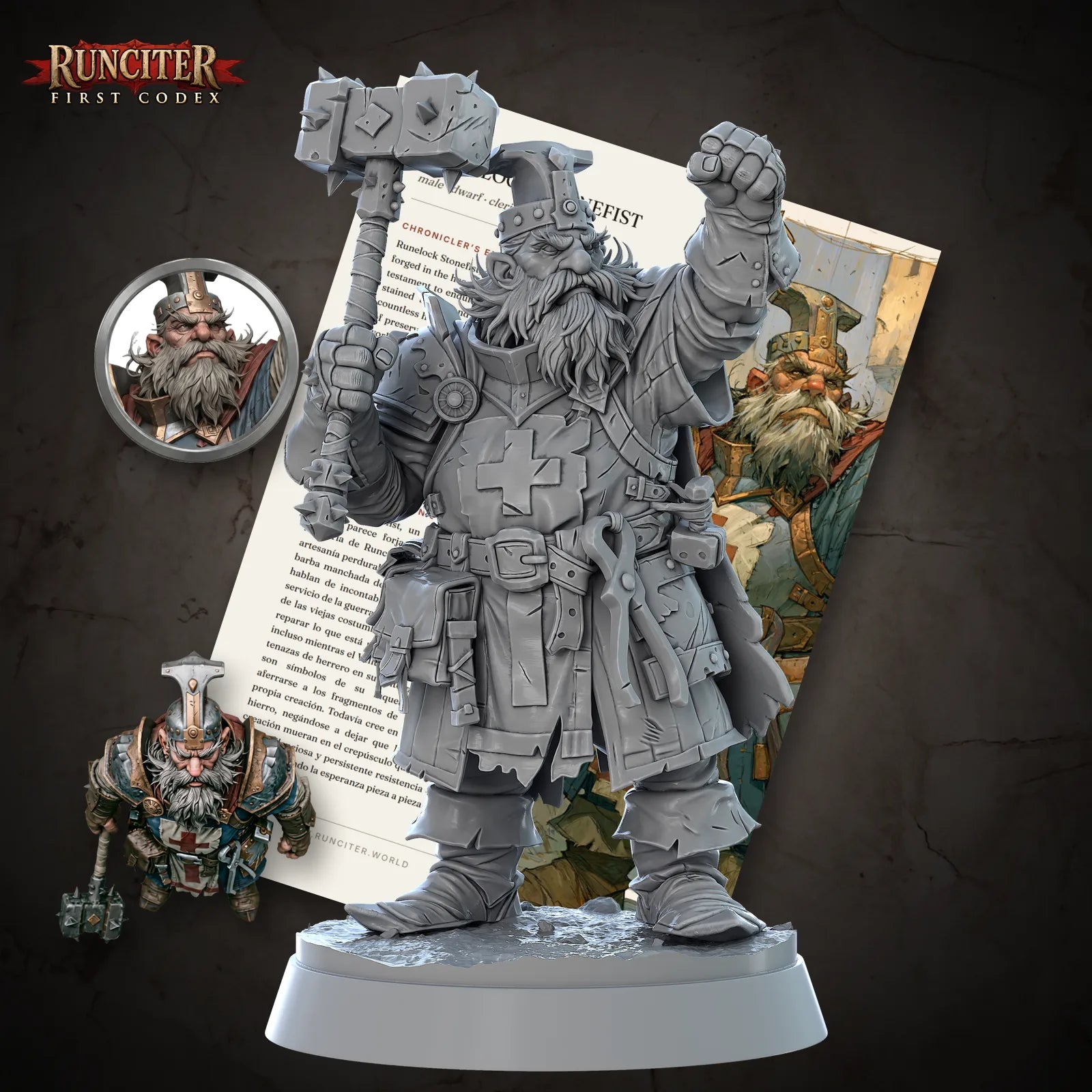 Runelock Stonefist · Male Dwarf Cleric