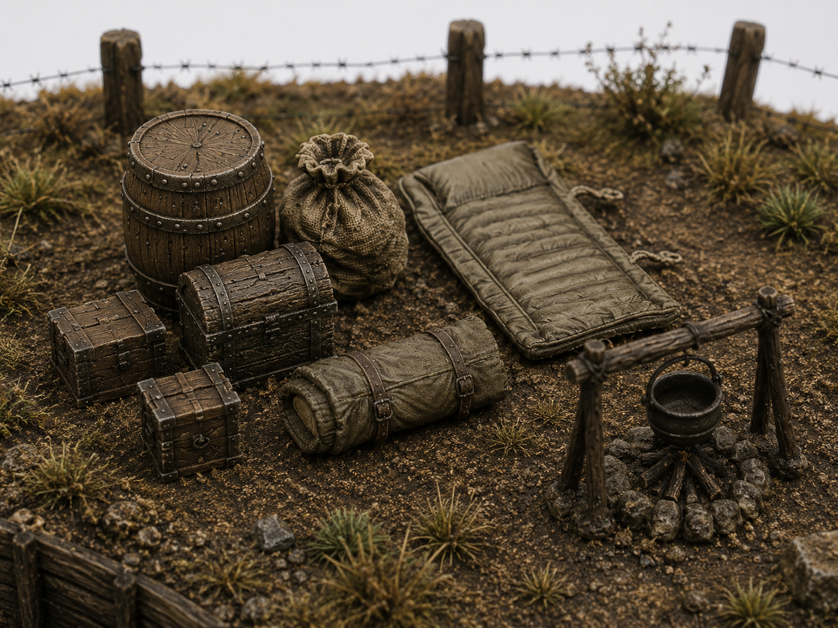 Camping terrain pack, detail view