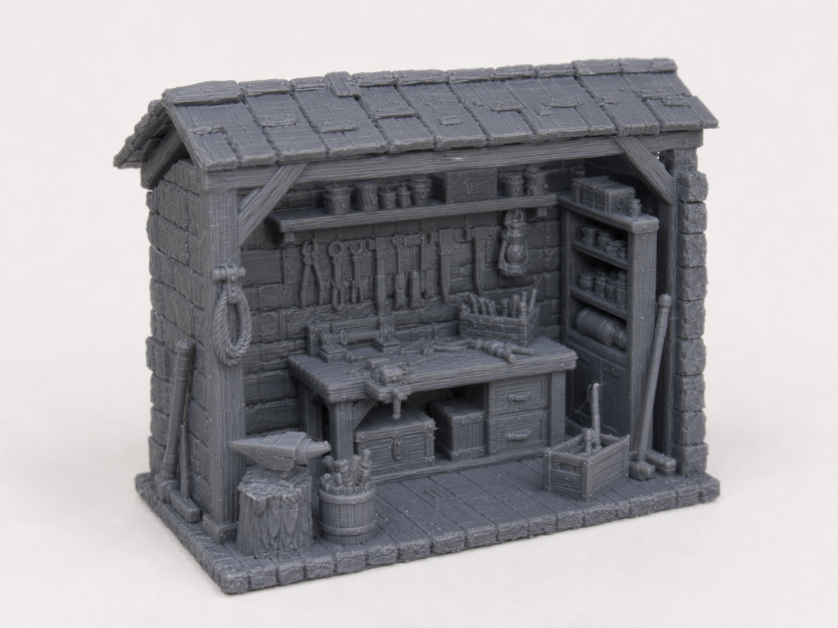 Blacksmith workshop shed, detail view
