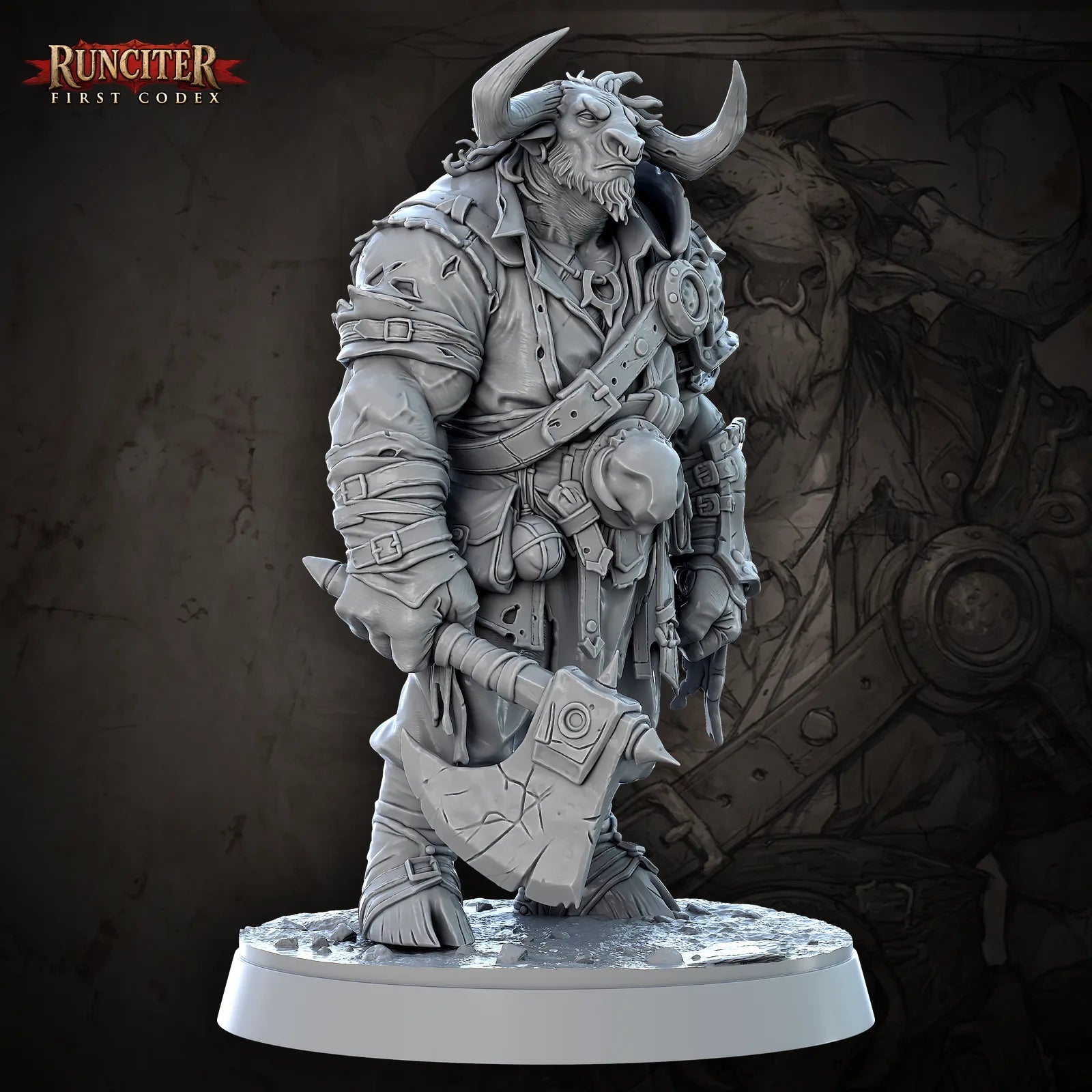 Borin Stonehoof · Male Minotaur Barbarian