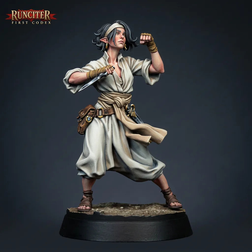 Nym, the Still Blade · Female Elf Monk