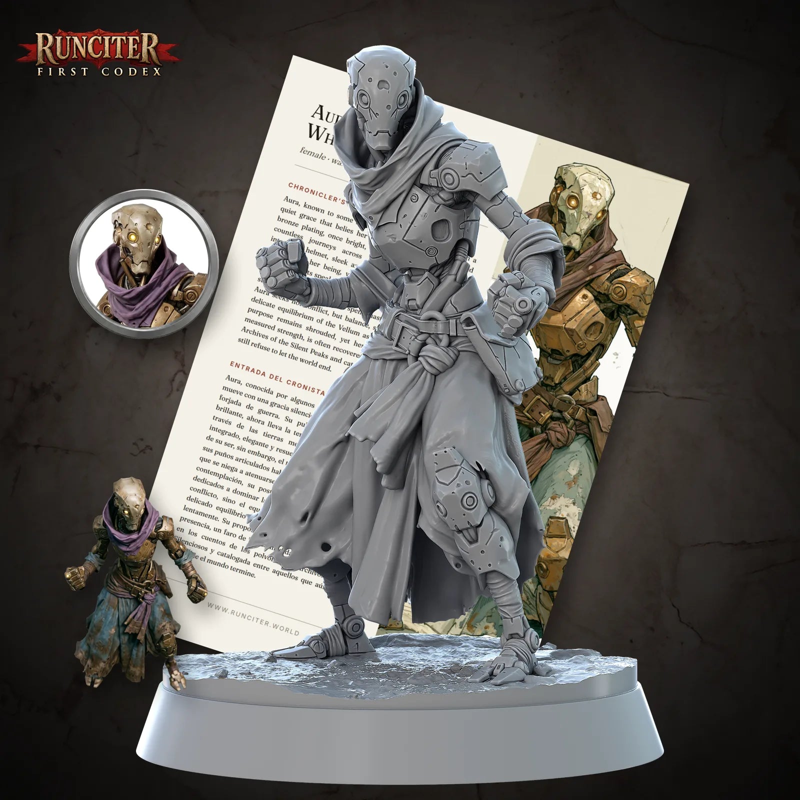 Aura, the Bronze Whisper · Female Warforged Monk