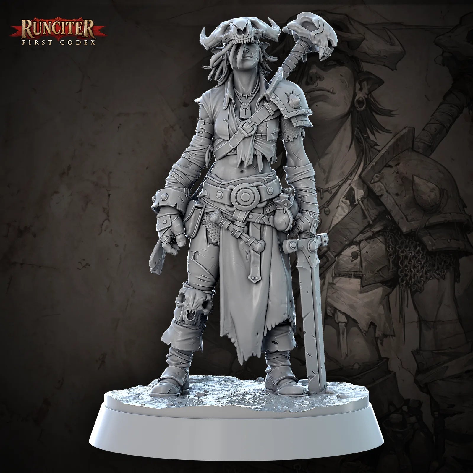 Ursa Skullbearer · Female Half Orc Fighter
