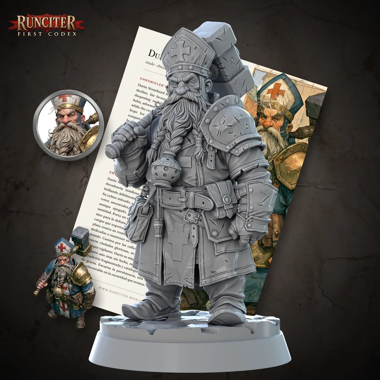 Durin Stonehand · Male Dwarf Cleric
