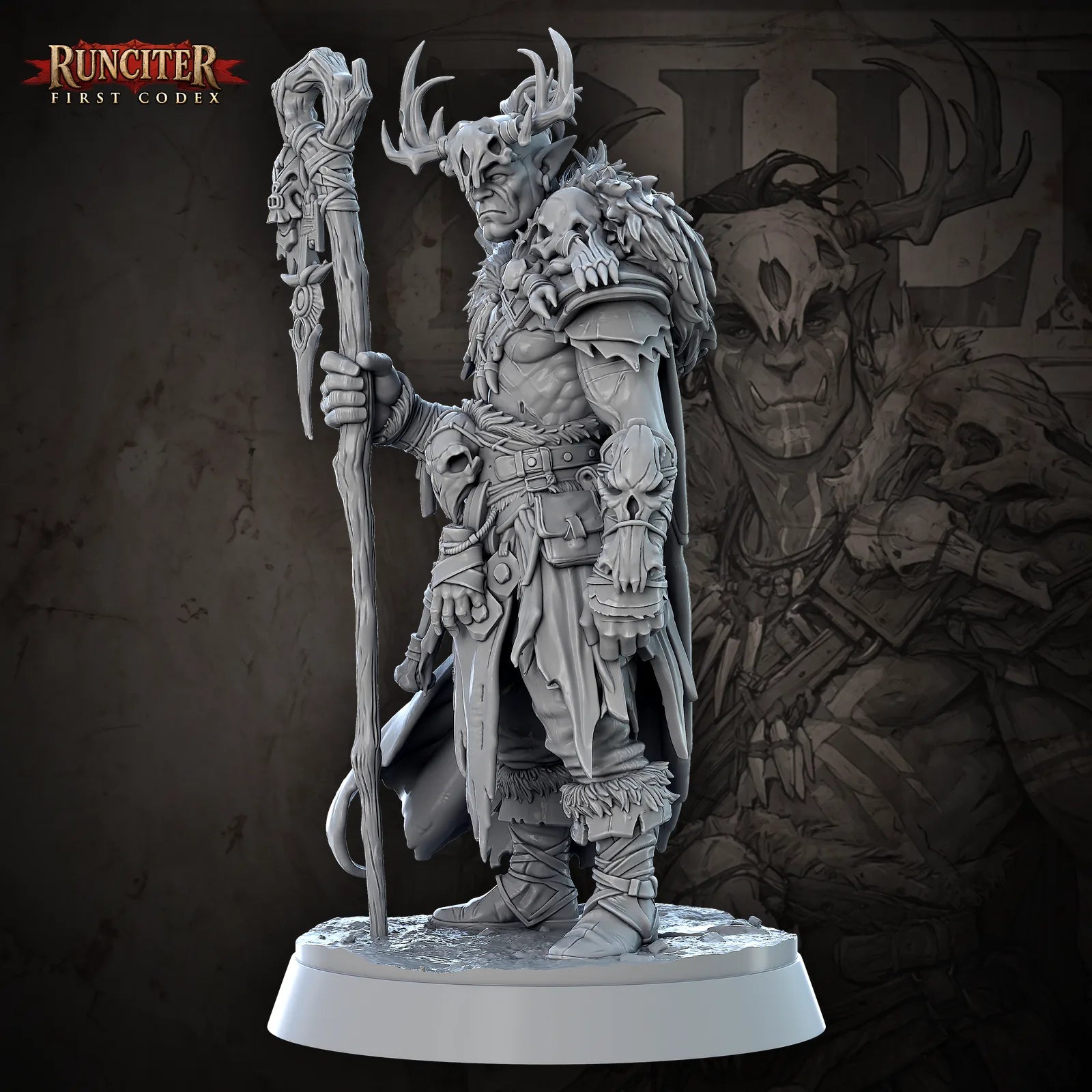 Urthos Skullstaff · Male Half Orc Druid
