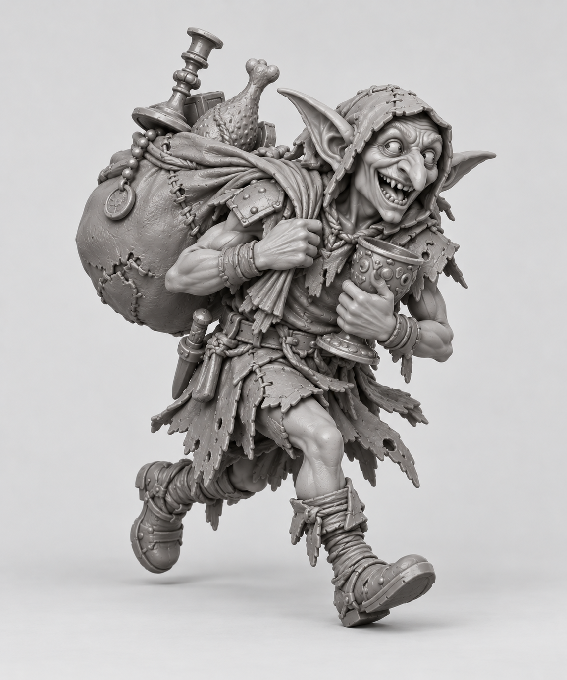 Original approved gray Goblin Looter sculpt reference.
