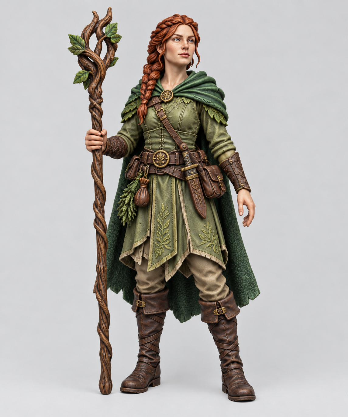 Painted Lyra female human druid without base; supplied unpainted
