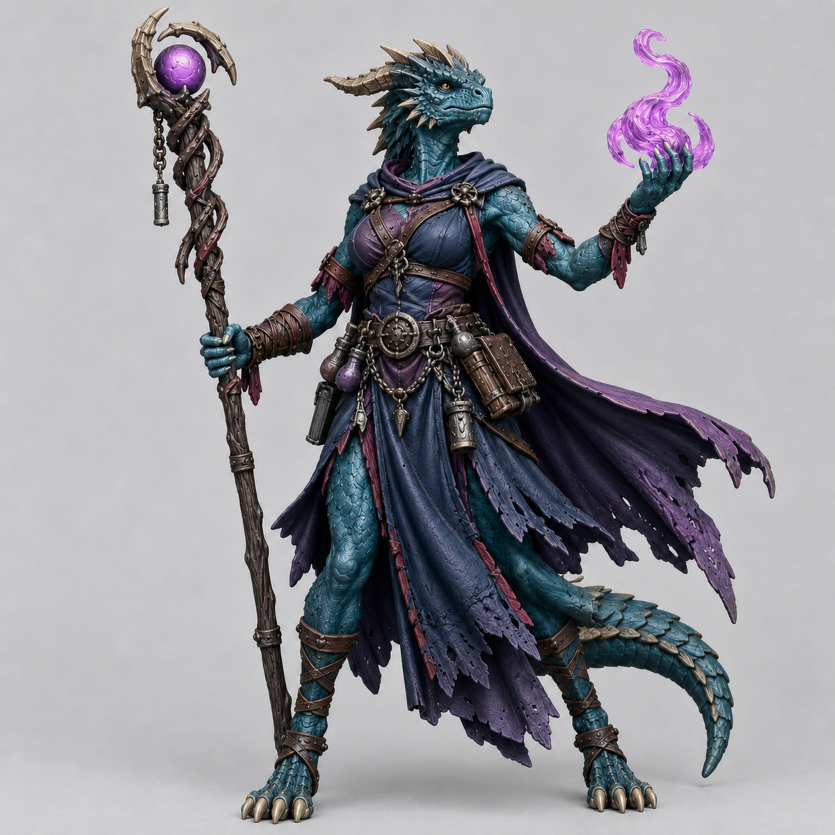 Perra, Female Dragonborn Sorceror - Painted Miniature