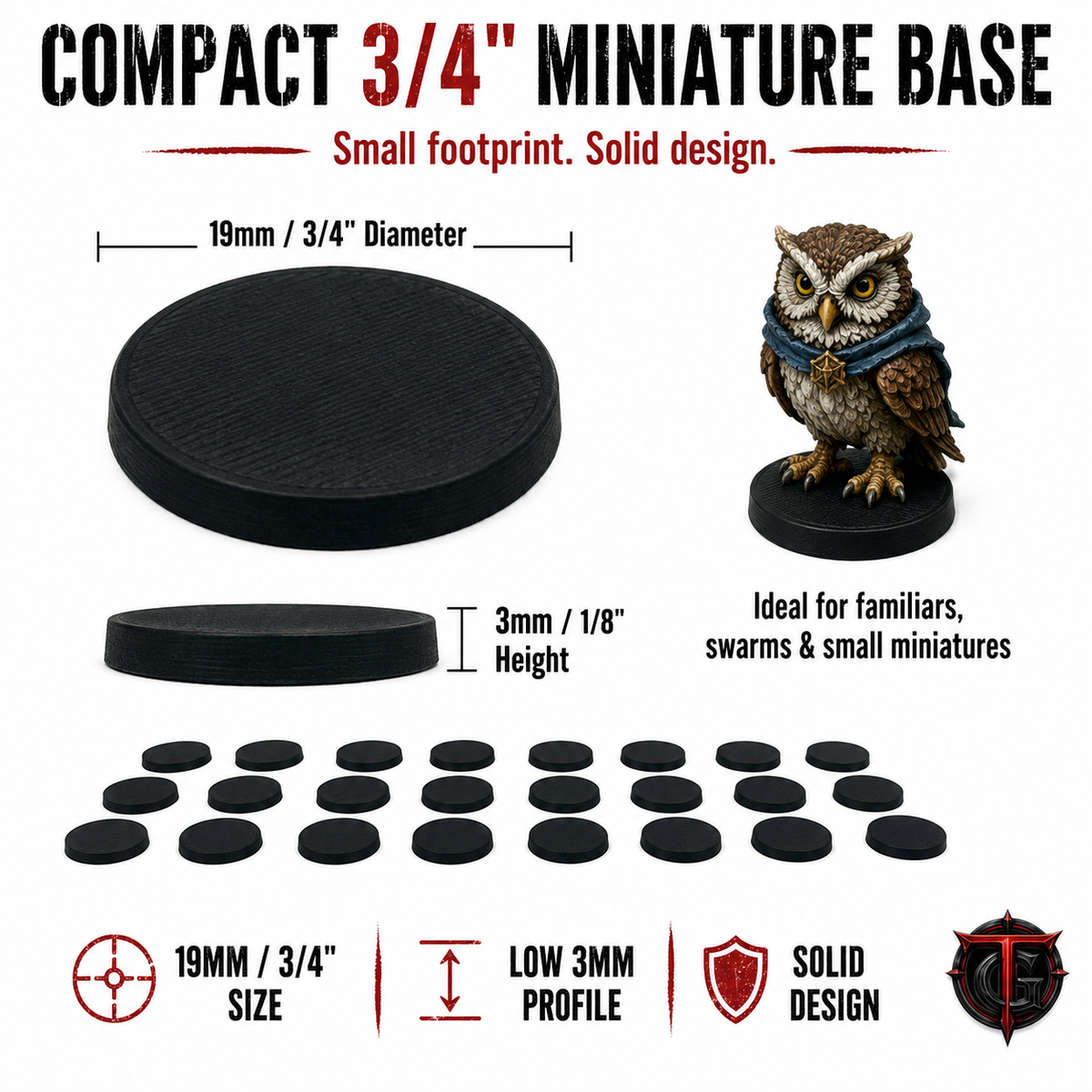 .75" Circular Bases | Small Size
