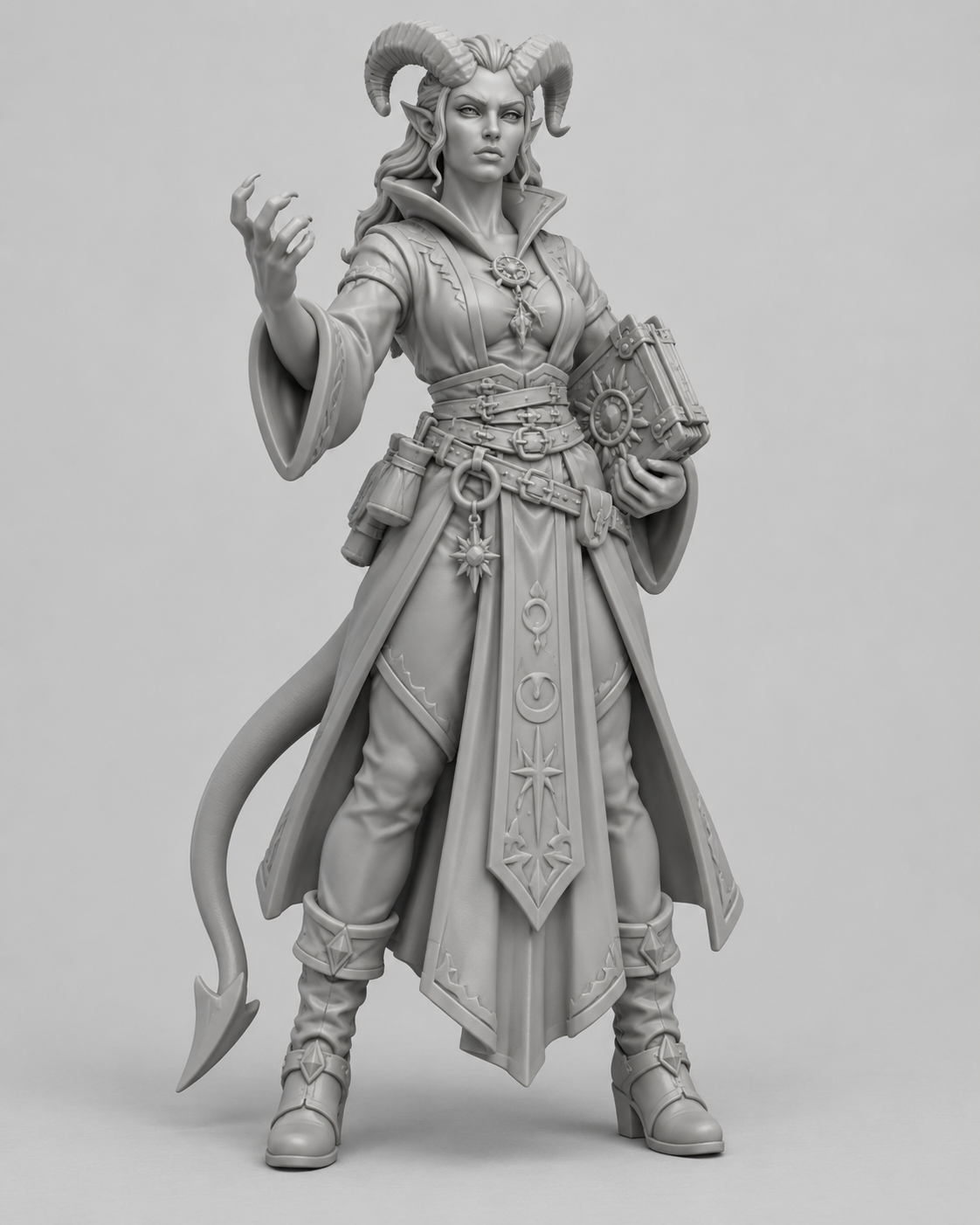 Akta, Female Tiefling Warlock