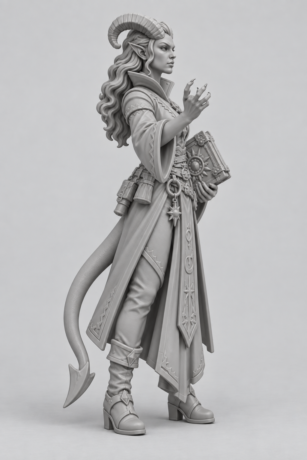 Akta, Female Tiefling Warlock