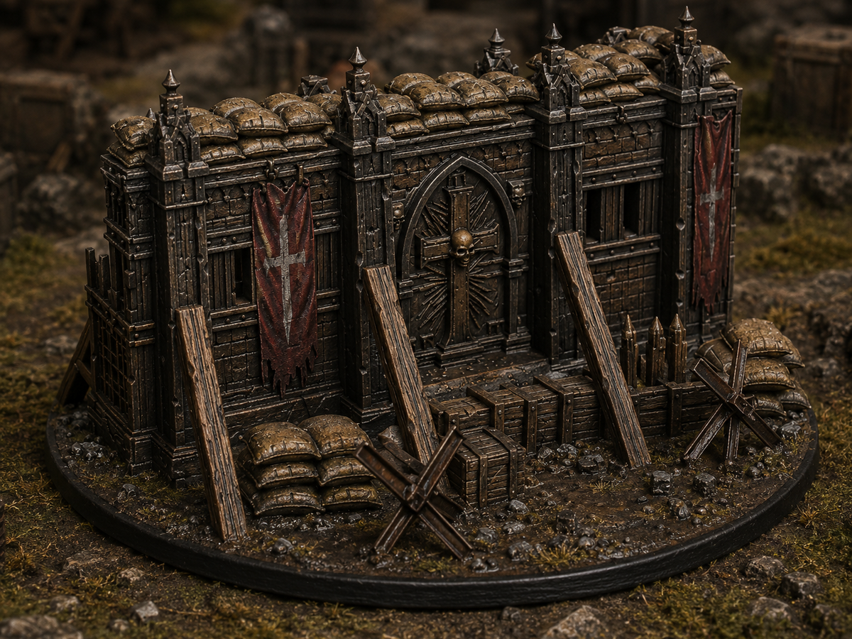 Trench wall terrain, 32mm, unpainted resin