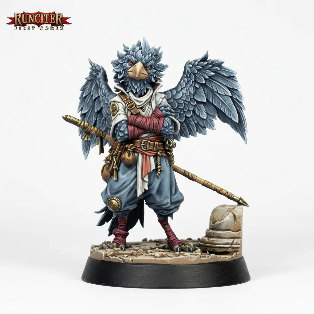 Kestrel Featherfall · Female Aarakocra Monk