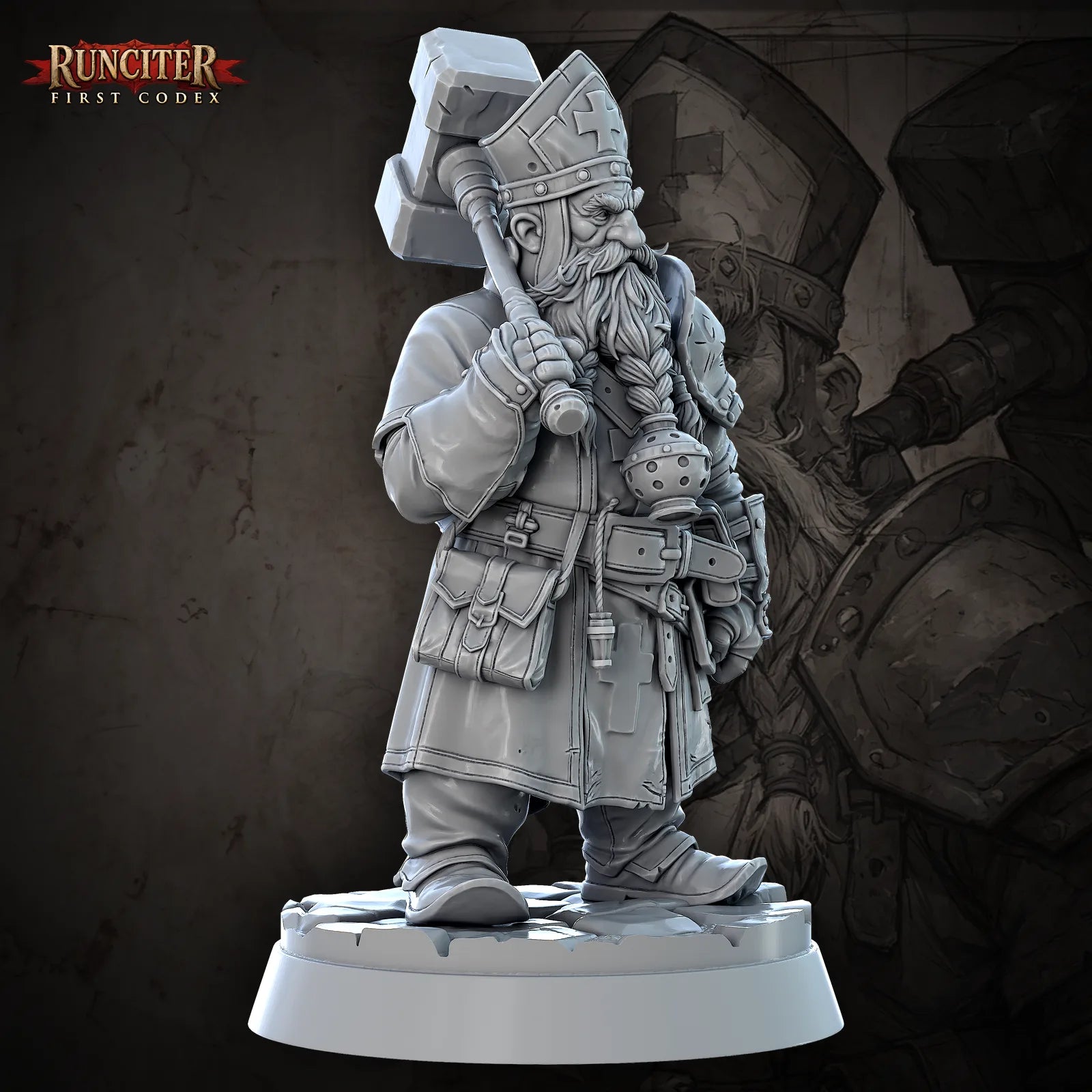 Durin Stonehand · Male Dwarf Cleric