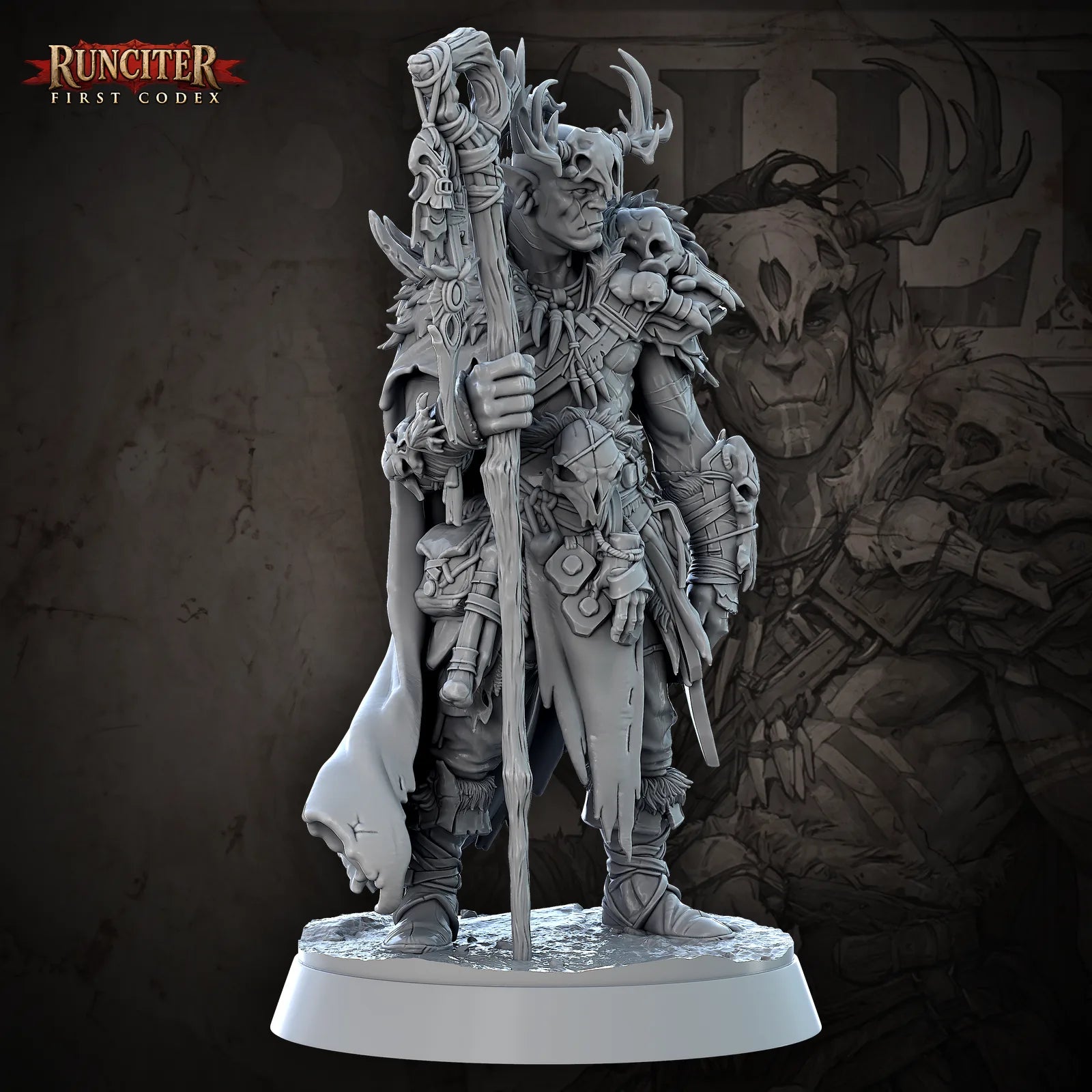 Urthos Skullstaff · Male Half Orc Druid