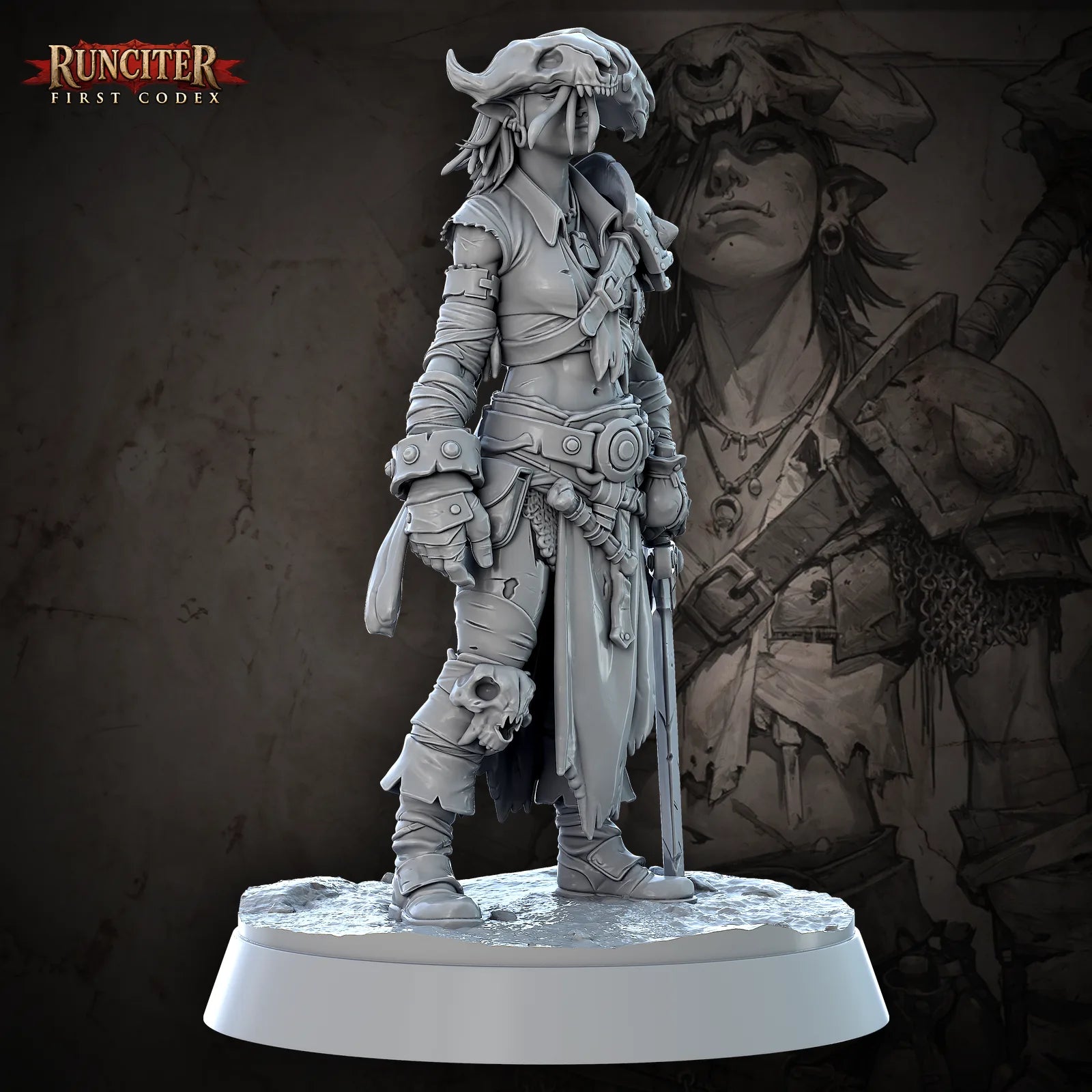 Ursa Skullbearer · Female Half Orc Fighter