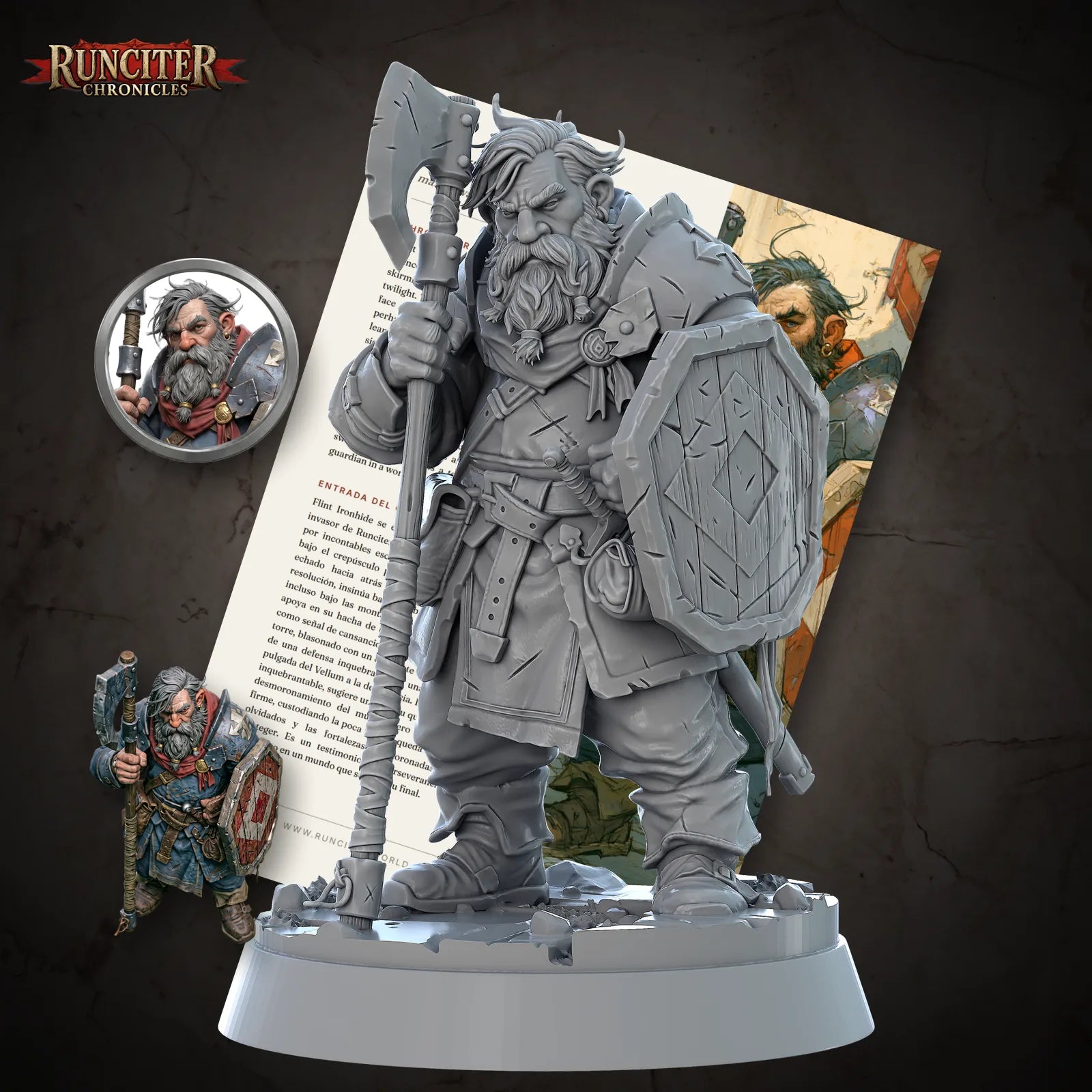 Flint Ironhide · Male Dwarf Fighter
