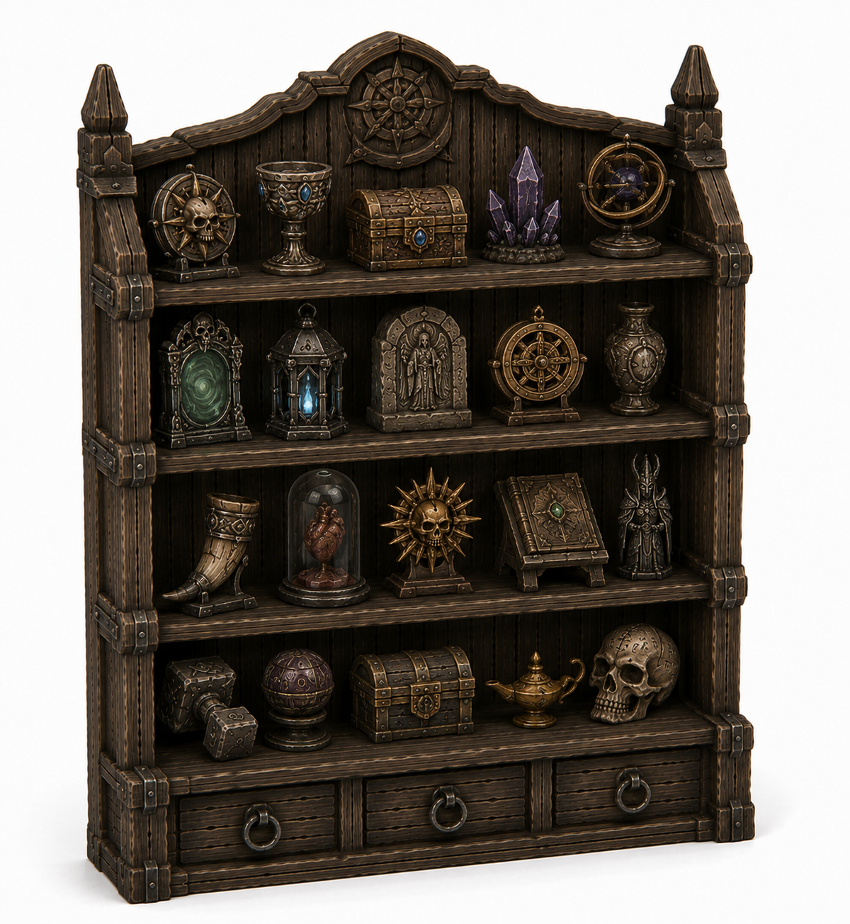 Bookshelves terrain, scale reference