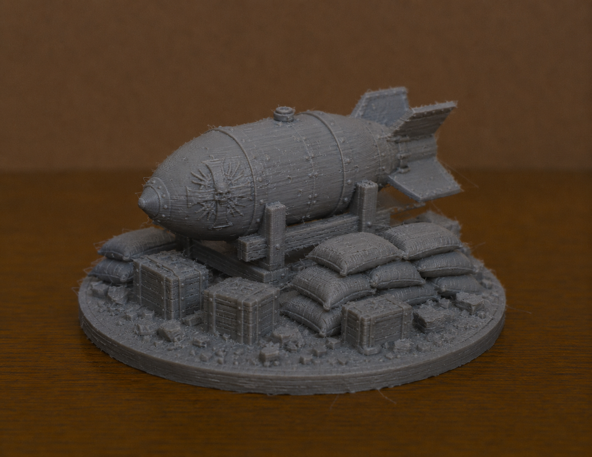 Bomb terrain piece, alternate view