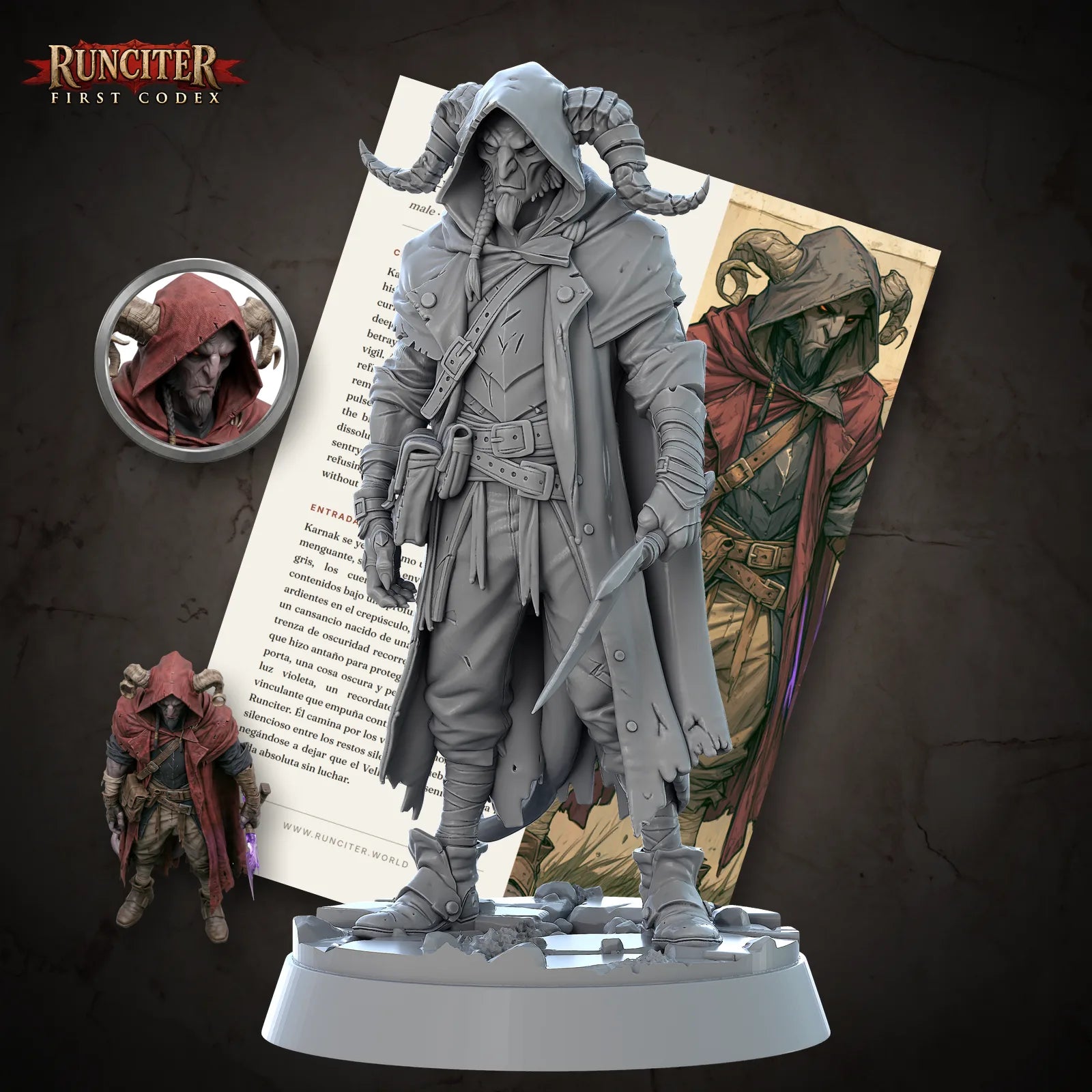 Karnak, the Crimson Shade · Male Tiefling Warlock