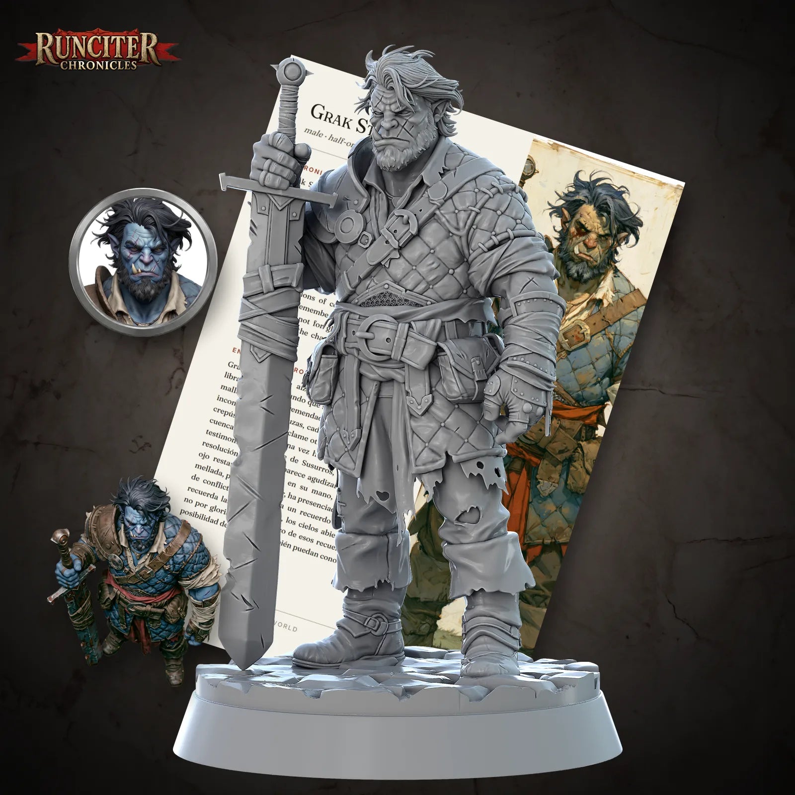 Grak Stonefist · Male Half Orc Fighter
