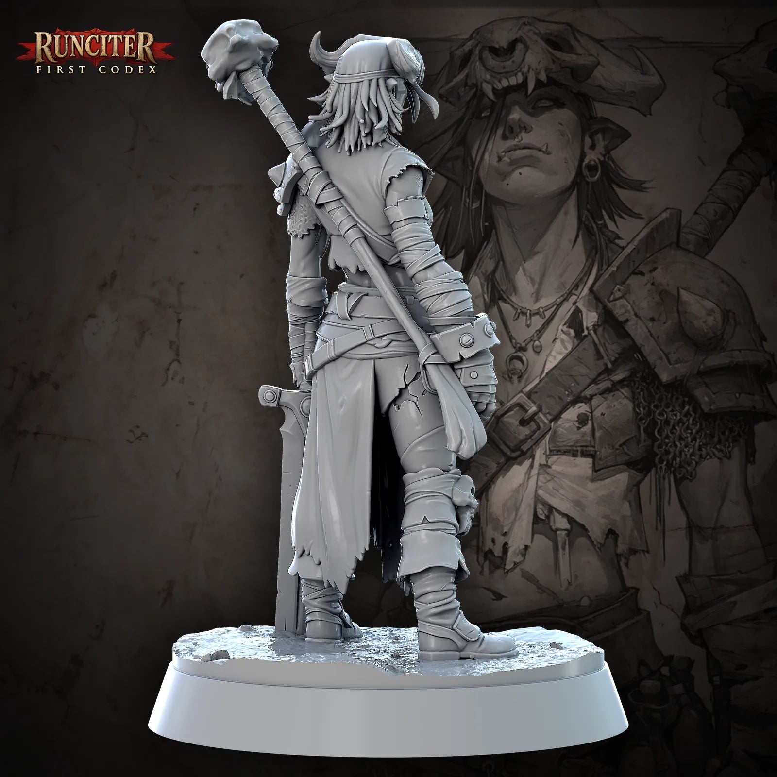 Ursa Skullbearer · Female Half Orc Fighter