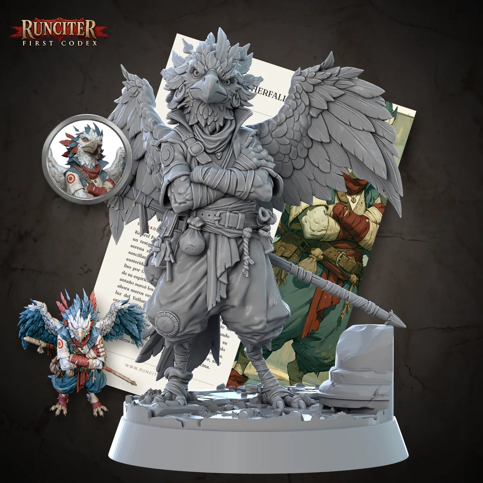 Kestrel Featherfall · Female Aarakocra Monk
