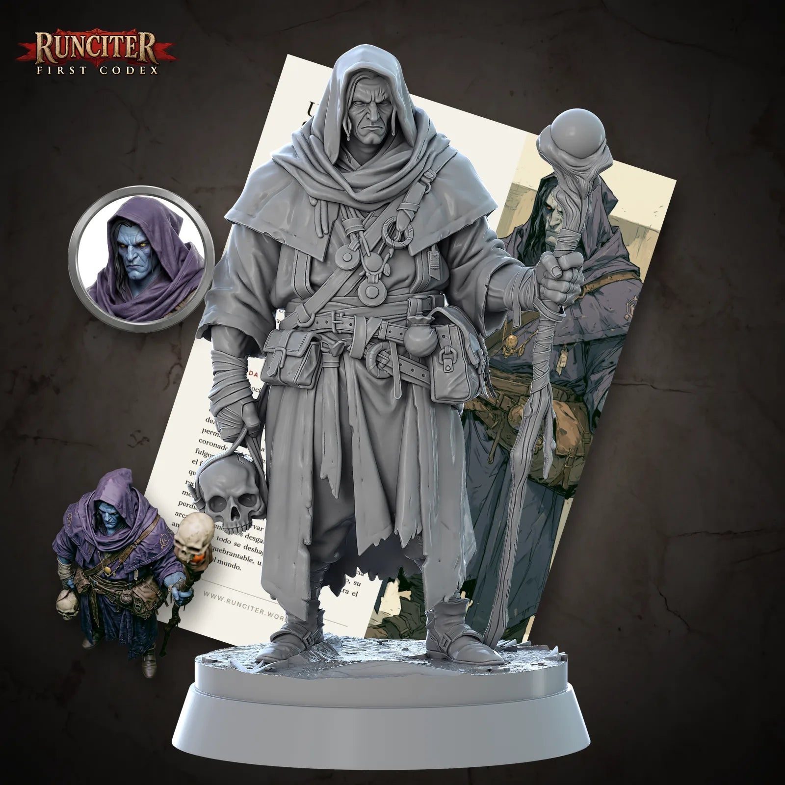 Umbrage, The Skullbearer · Male Drow Warlock