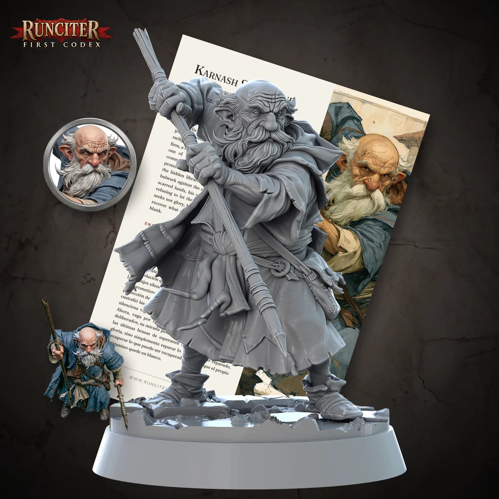 Karnash Stonehand · Male Dwarf Monk