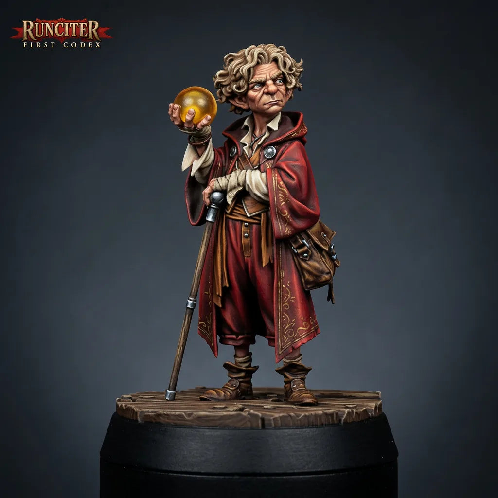 Bramblefoot Fizzwick · Male Halfling Sorcerer