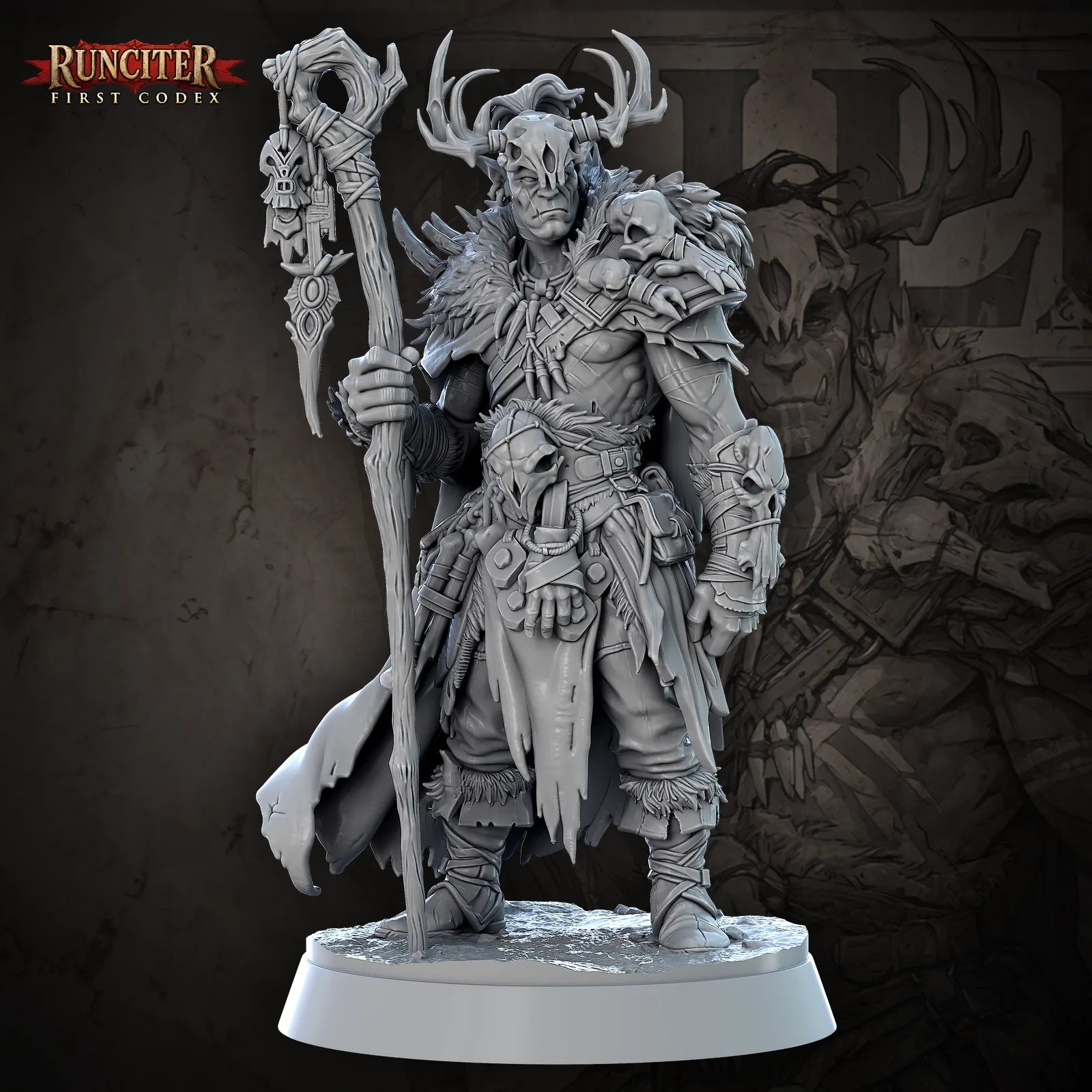 Urthos Skullstaff · Male Half Orc Druid