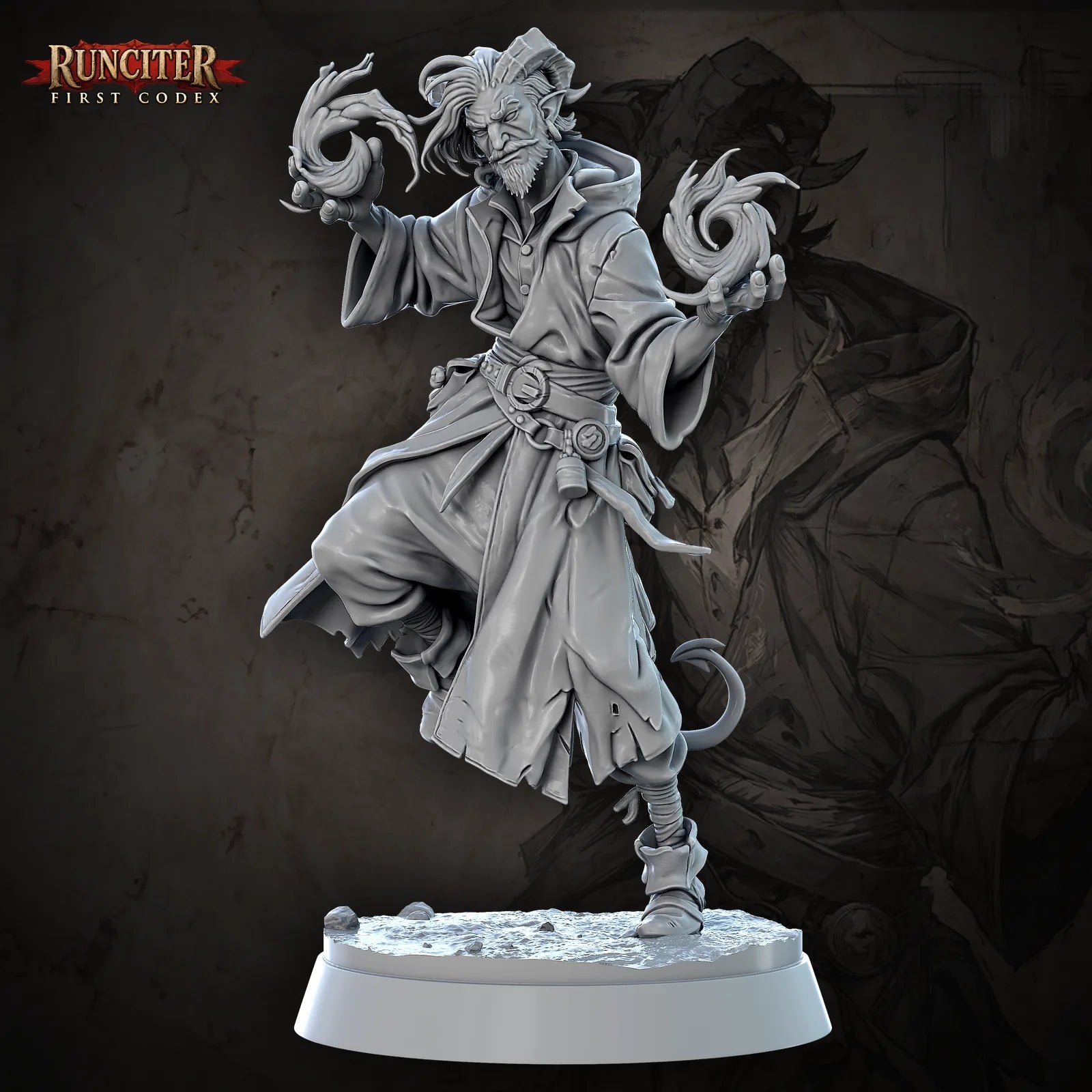 Malakor Ashborn · Male Tiefling Sorcerer
