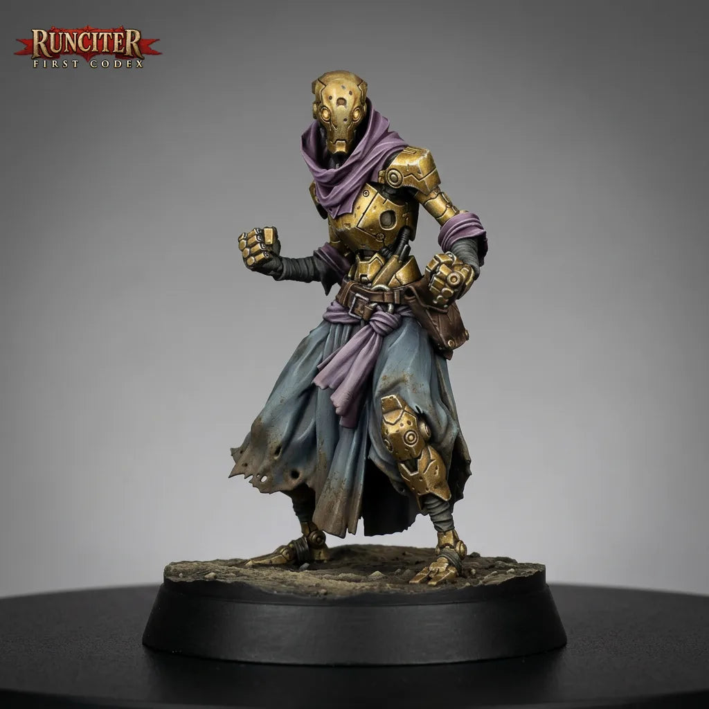 Aura, the Bronze Whisper · Female Warforged Monk