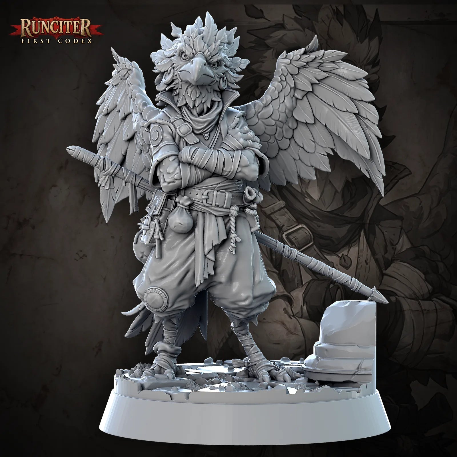 Kestrel Featherfall · Female Aarakocra Monk
