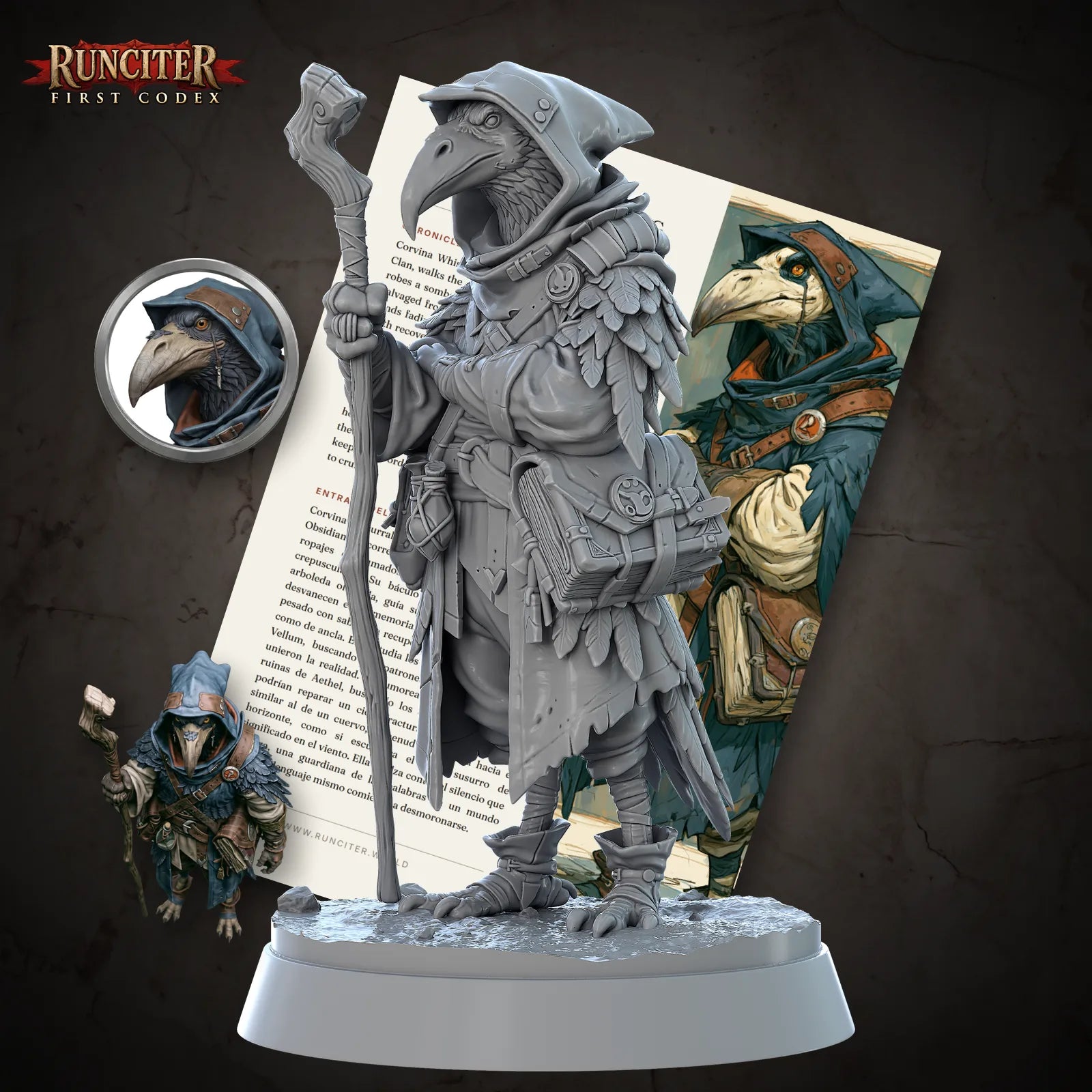 Corvina Whisperwing · Female Kenku Wizard